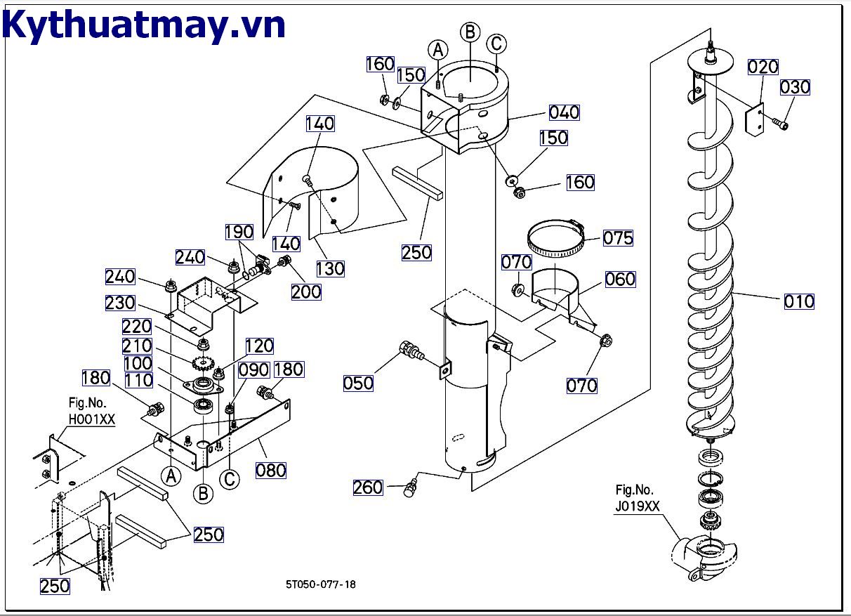 Trục máy khoan dọc thứ 2